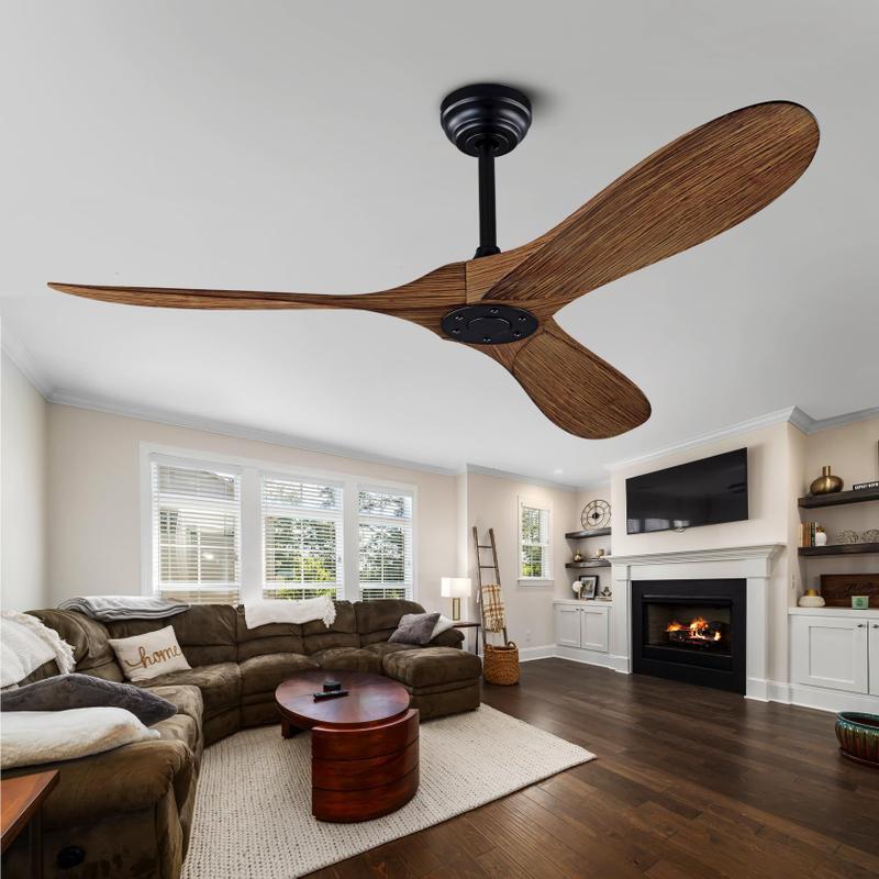 Ventilador de Teto QUTWOB 132cm com Controle Remoto e Motor Reversível