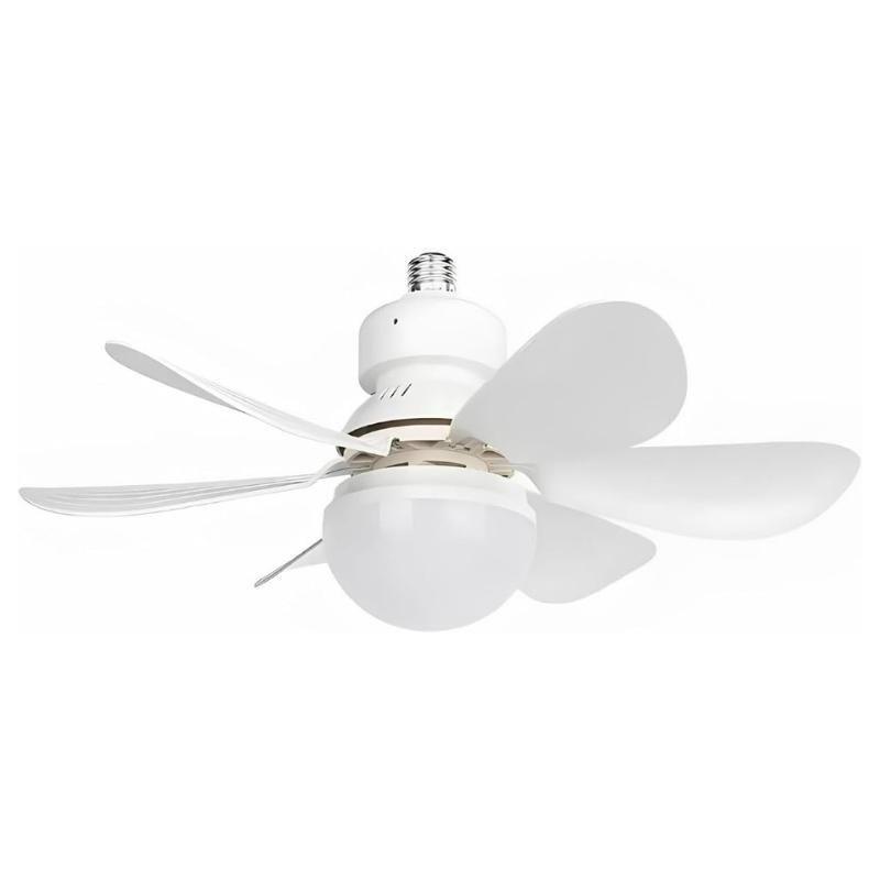 Ventilador Luminária De Teto Com Controle Remoto 110v/220v Led Branco Premium