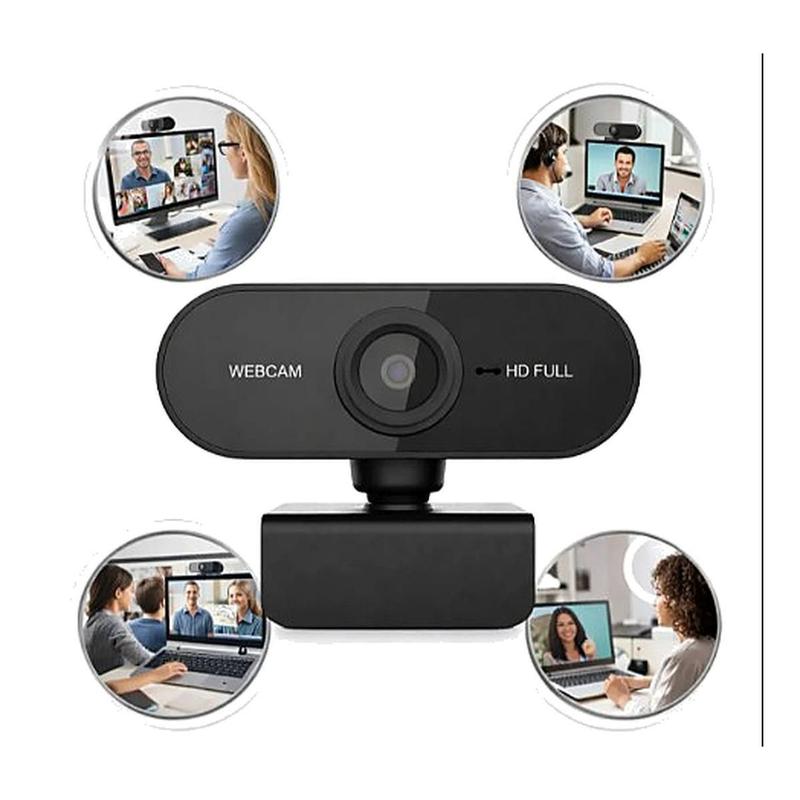 Webcam Full HD 1080P com Microfone Integrado USB Plug Play