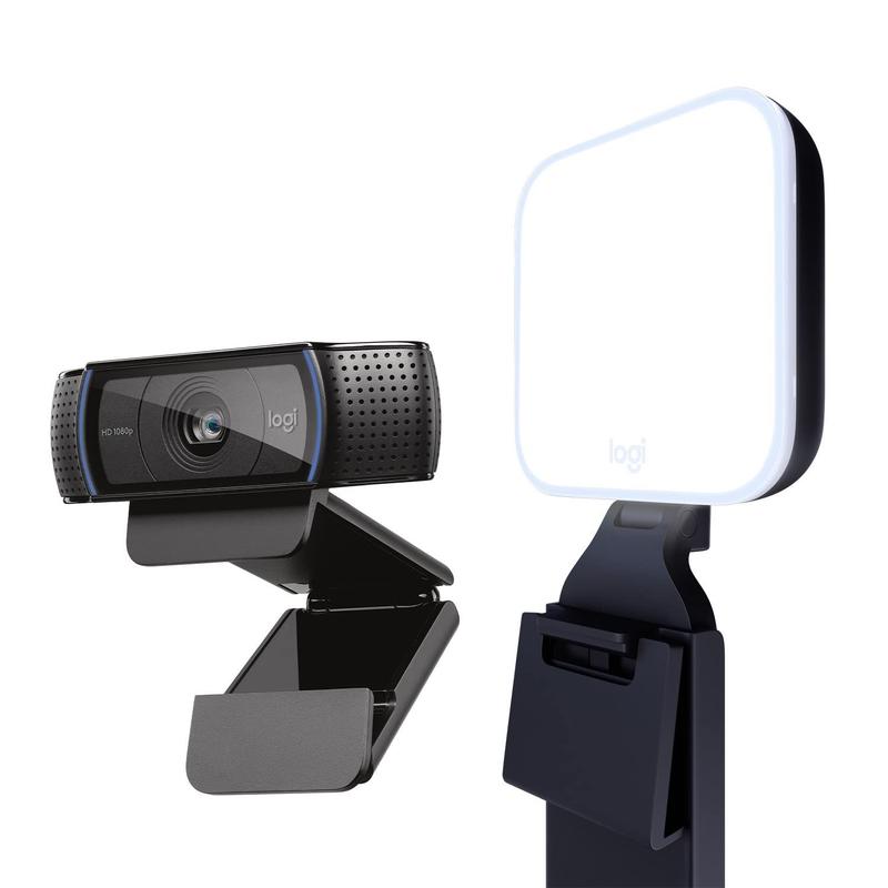 Webcam Logitech C920x Pro HD + Ring Light Litra Glow - Ideal para Criadores