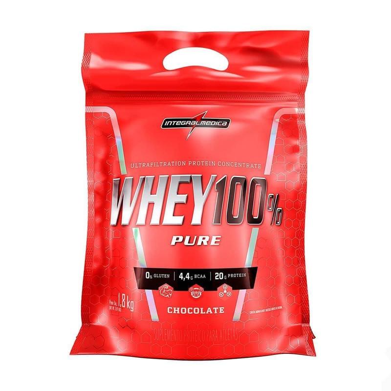 Whey 100% Pure - 907g Refil Chocolate - IntegralMédica
