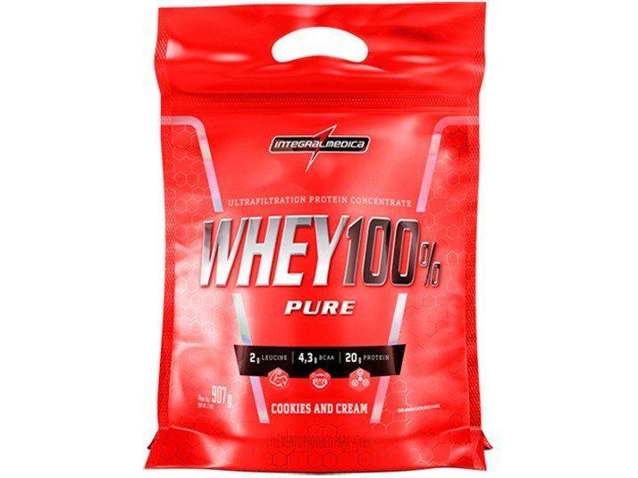 Proteína Concentrada Integralmedica Whey 100% Pure 900g Cookies And Cream