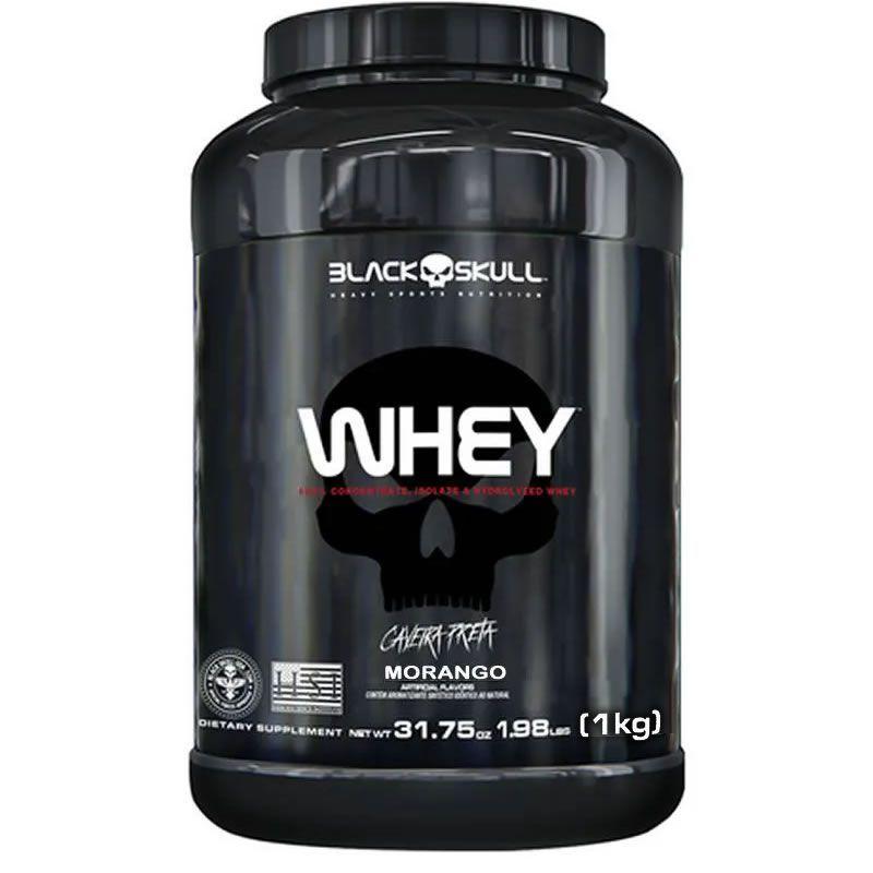 Whey protein 1 kg - black skull (morango)