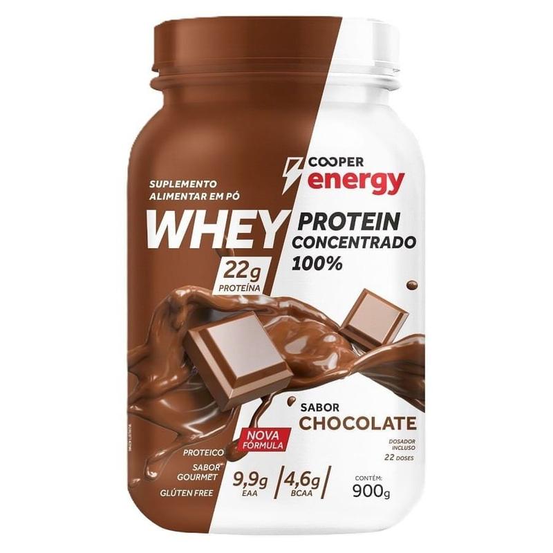 Whey Protein 100% Concentrado Cooper Energy Chocolate 900g