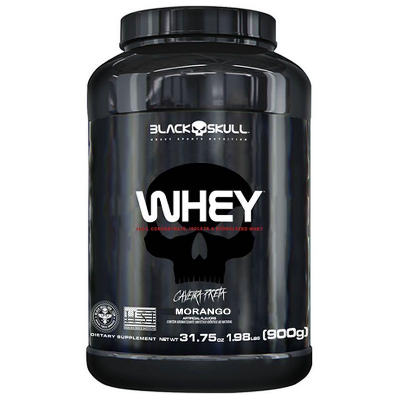 Whey protein 900 g - black skull (morango)