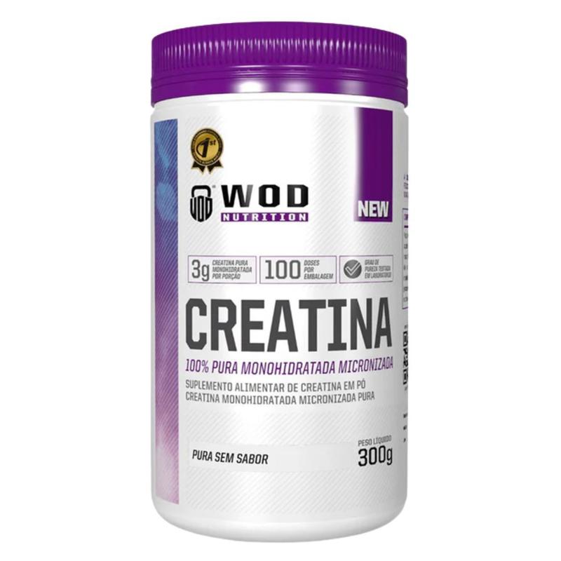 WOD Creatina 100% Pura em Pó Sem Sabor 300g