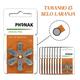 60 Pilhas - 13 Phonak Aparelho Auditivo - Mercury Free - SELO LARANJA