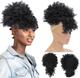 Aplique Rabo de Cavalo Afro Puff Encaracolado Com Franja