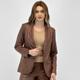 Blazer Aishty em P.u Manga Longa Feminino