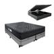 Cama Box com Baú Arezzo Black Queen Molas Ensacadas Cinza