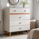 Cômoda Ibiza Organizadora De Roupa Para Quarto Grande Estilo Retrô Com 5 Gavetas
