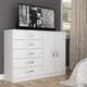 Cômoda para Quarto 5 Gavetas e 2 Portas Austin Branco