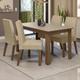 Conjunto Sala de Jantar Lótus Mesa Tampo de Madeira 4 Cadeiras Rustic/Crema/Suede Imperial Madesa