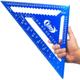 Esquadro Profissional Triangular Régua E Transferidor 12 Polegadas Em Alumínio