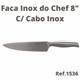 Faca Inox do Chef 8 Polegadas Cabo Inox