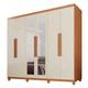 Guarda-Roupa Casal 100% MDF 6 Portas e 4 Gavetas Espanha Com Espelho - Tudo de Móveis