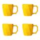 Jogo de Canecas Cerâmicas 4 peças Louça Café da Manha Cores Variadas