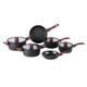 Jogo de Panelas Brinox Revestimento Cerâmico Antiaderente Ceramic Life Sirius Preta 6 peças com fundo de indução