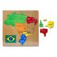Jogo Montar Mapa Do Brasil Mdf Estados Educativo Geografia - Dm Toys