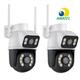 Kit 2 Câmera Externa Ip Wifi Segurança 4k 8mp Ptz Dupla Lente 360 Rotação Visão Noturna Rastreamento Automático Nf