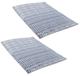 Kit 2 Colchonetes Solteiro 190x60cm Camping Com Bolsa Para Transporte Xadrez Azul - Emcompre