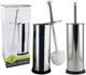 Kit 2 Escovas Sanitária Vassoura Vaso Aço Inox Suporte Banheiro