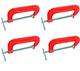 Kit 4 Grampos Sargento 2 Polegadas (51mm) Tipo C Em Ferro Fox Tools