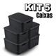 Kit 5 Caixas Cestos Organizador Com Tampa Rattan 7 Litros