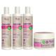 Kit Apice Cachos Shampoo Condicionador Mascara Gelatina Ativadora Cachos Profissional