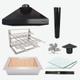 Kit Churrasqueira Gourmet M - Aço Galvanizado Preto