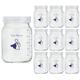 Kit com 10 Potes de Vidro para Armazenar Leite Materno 200ml Com Graduação
