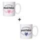 Kit De 2 Canecas Porcelana 310ml Madrinha Padrinho Batizado Casamento Dindo E Dinda