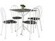 Mesa de Jantar 4 Cadeiras Quadrada Branca Artefamol America Thais