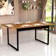 Mesa de Jantar Para 6 Lugares 160x80 Para Cozinha Sala de Jantar e Restaurante Com Pés de Ferro