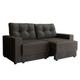 Sofá 3 Lugares Retrátil Lubeck Suede Grafite 180 cm