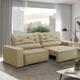 Sofá Retrátil e Reclinável 2 lugares com Molas 1,50m Livia Suede Bege Adonai Estofados