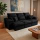 Sofá Retrátil/Reclinável Trento 2,30m Suede Velut Preto c/ Molas no Assento - King House