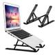 Suporte articulado para notebook tablet ergonomico base ajustavel dobravel antiderrapante mesa escritorio preto