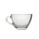 Xicara Caneca Copo De Vidro Transparente Café Chá Cappuccino Alça 90ml