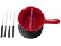 Aparelho de Fondue Cerâmica Brinox Vermelho - 9 Peças 1256/110