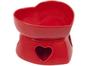 Aparelho de Fondue Cerâmica Scalla Vermelho - 2 Peças Funny Coração