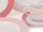 Aparelho de Jantar 20 Peças Etilux Porcelana - Redondo Branco e Vermelho Yuki APJA001