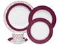 Aparelho de Jantar Chá 30 Peças Oxford - Porcelana Redondo Estampado Flamingo Dama de Honra
