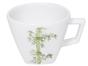 Aparelho de Jantar Chá Café 42 Peças Oxford - Porcelana Quadrado Branco e Verde GM42241615