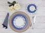 Aparelho de Jantar e Chá 20 Peças Casambiente - Porcelana Redondo Azul e Branco Isadora