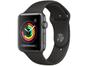 Apple Watch Series 3 (GPS) 42mm Caixa - Cinza-Espacial Alumínio Pulseira Esportiva Preta