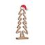 Árvore Natal Pinheiro de Madeira Vazado com Gorro Vermelho - Cromus