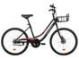 Bicicleta Aro 26 Caloi Essencial T18R26V1 - Preta com Cesta 1 Marcha