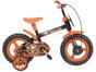 Bicicleta Infantil Aro 12 Track & Bikes - Arco Iris PO Preto e Laranja com Rodinhas