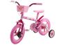 Bicicleta Infantil Aro 12 Track & Bikes Arco Íris Rosa com Rodinhas